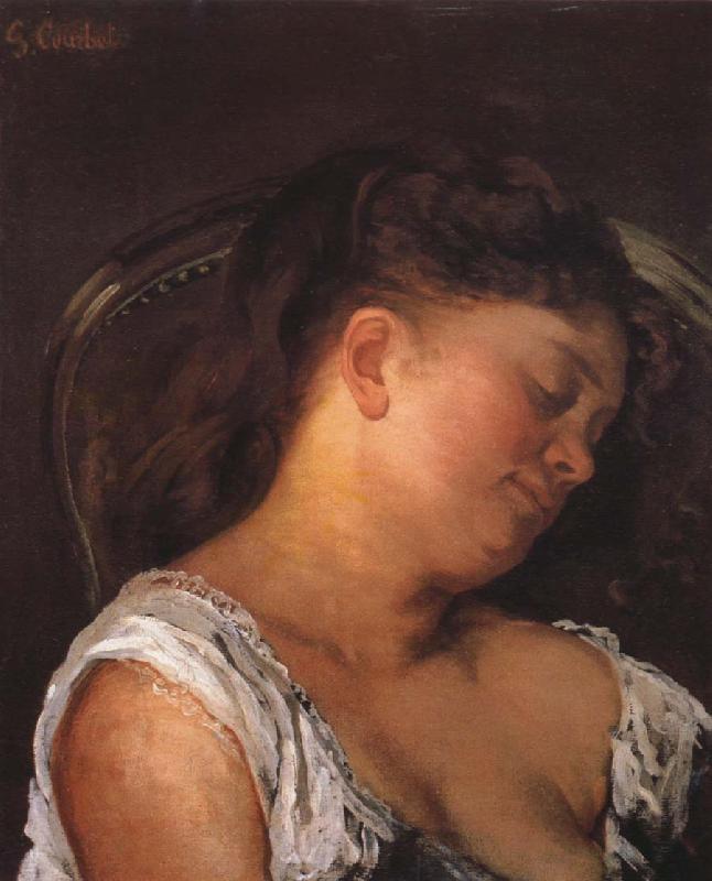 Gustave Courbet Sleeping woman Sweden oil painting art